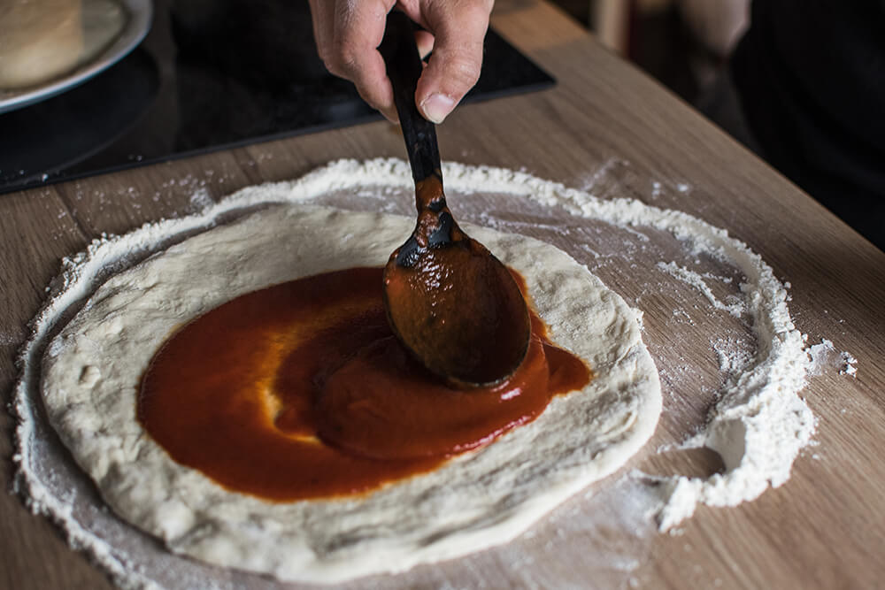 Pizza-Teig Neapel: Sauce