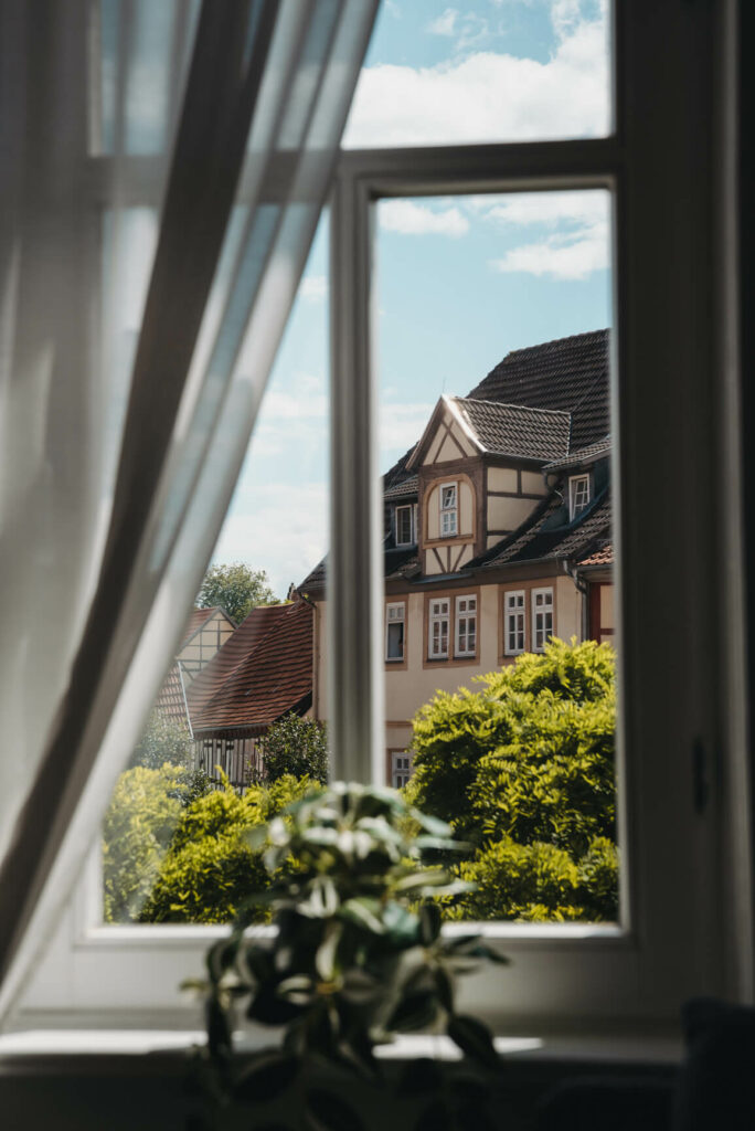 Ausblick aus der Ferienwohnung Stadthaus Glückskind